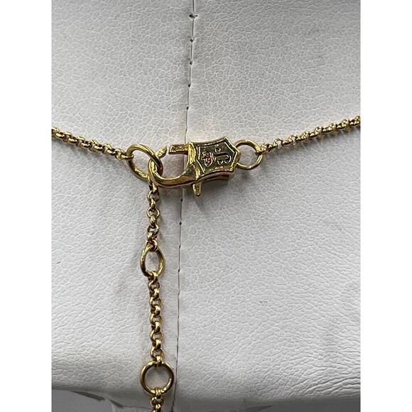 Juicy Couture Signed Pink Pave Crystal Peace Heart Pendant Necklace - Picture 7 of 8